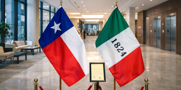Alamo flag lobby